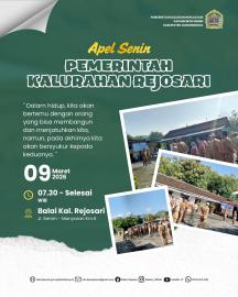 Apel Pamong Kalurahan Rejosari, Senin, 09 Maret 2026